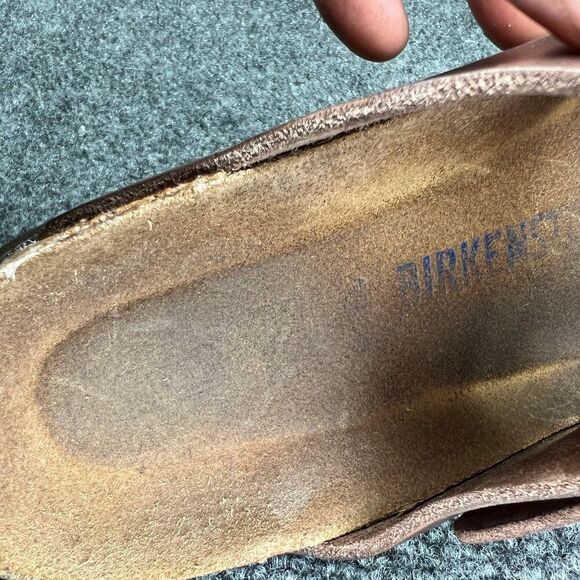 Birkenstock Arizona Sandals Women's Size 8 Brown Leather Buckle Slide Flip Flops - Picture 11 of 11